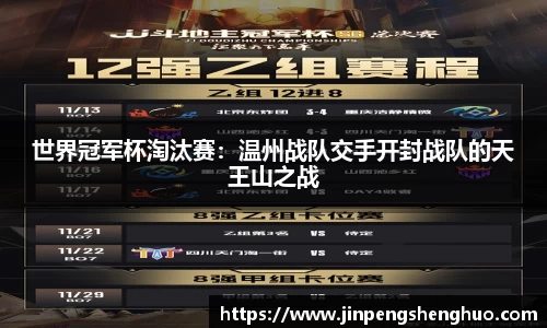 世界冠军杯淘汰赛：温州战队交手开封战队的天王山之战